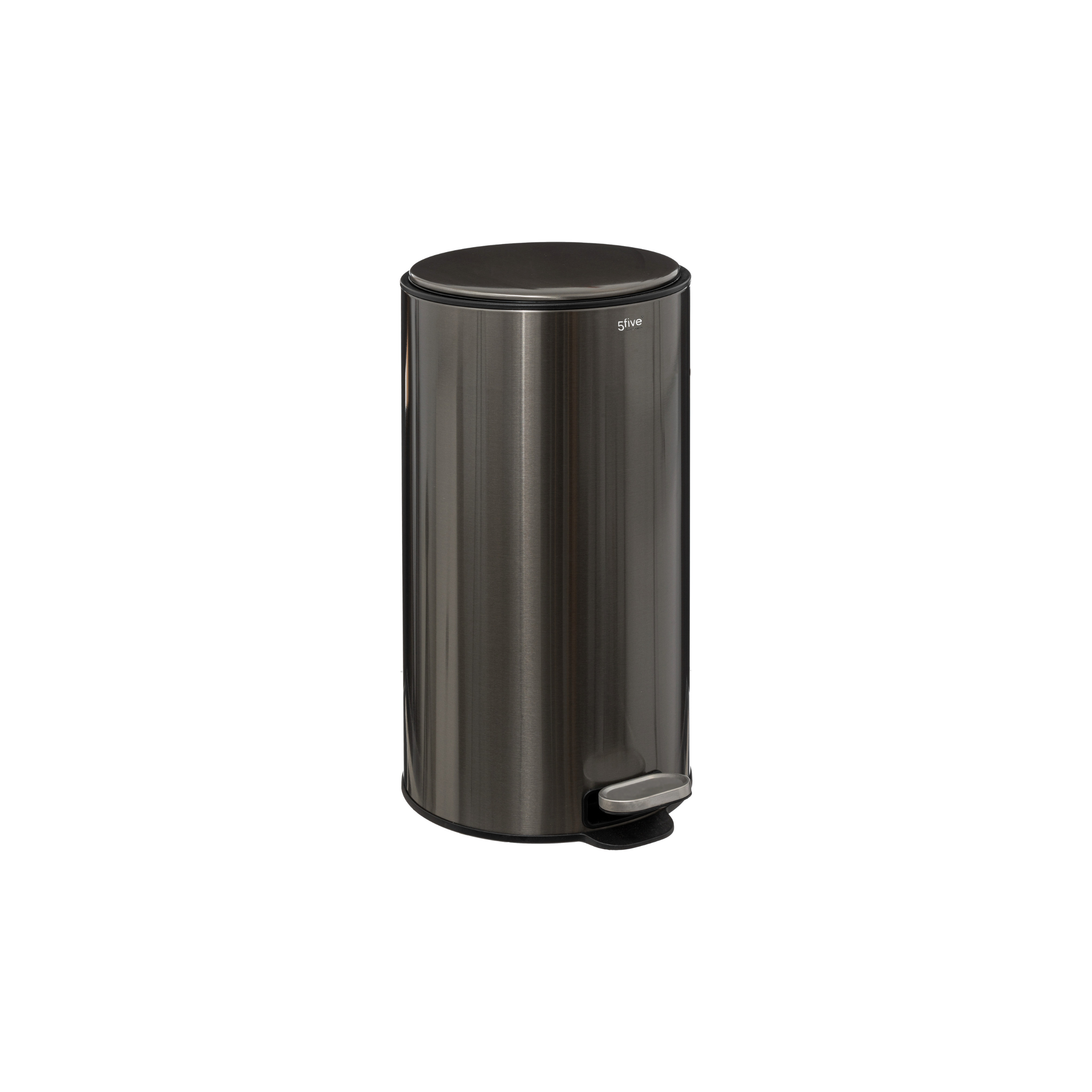 POUBELLE MÉTAL INOX NOIR 30 L