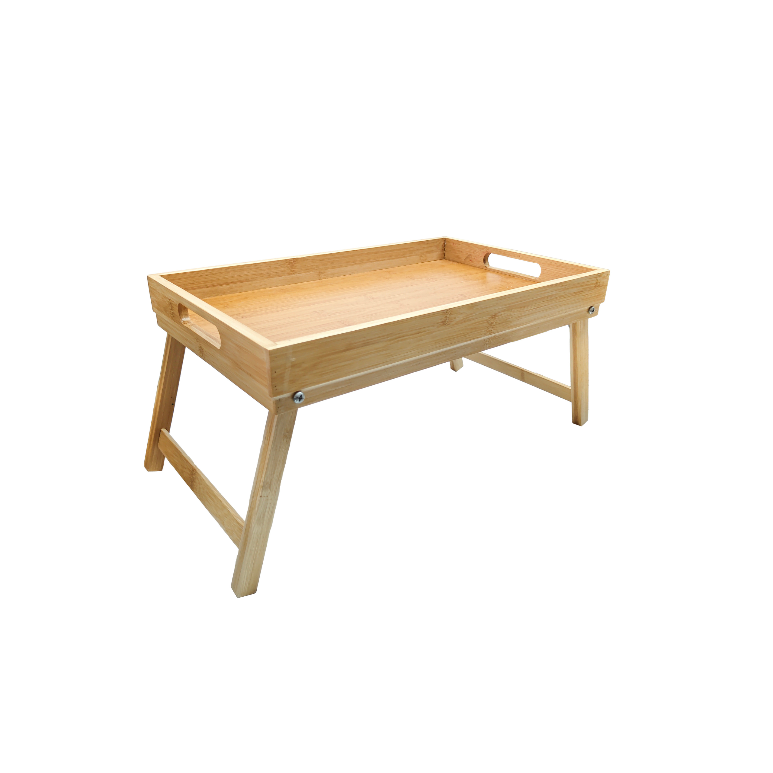 Plateau en bambou avec pieds pliables