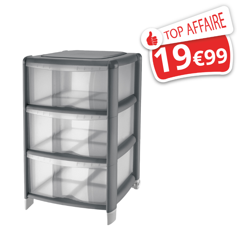 Tour de rangement 3 tiroirs