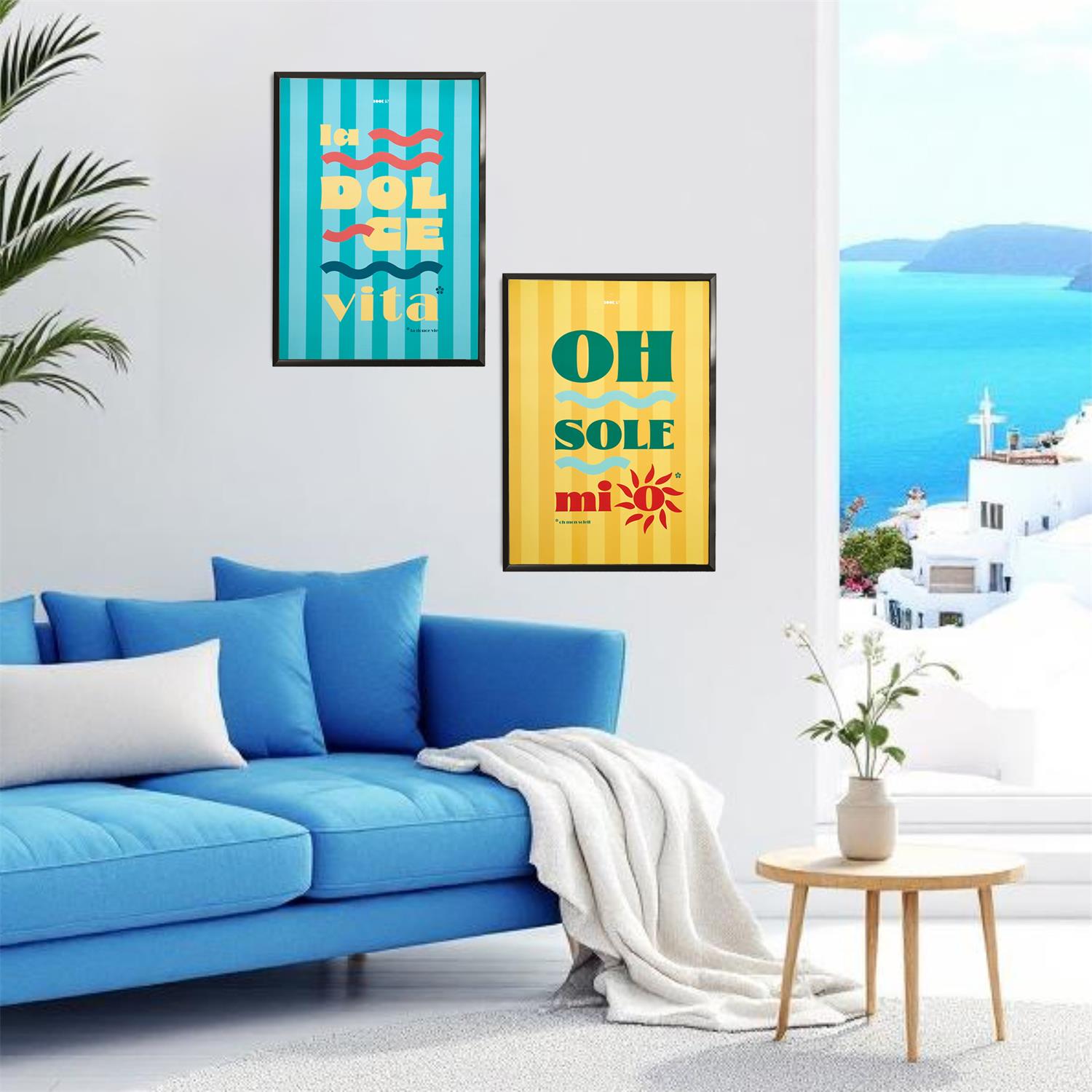 Lot de 2 affiches Dolce Vita 30x40cm