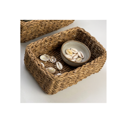 Panier rectangulaire seagrass 20x16x6cm