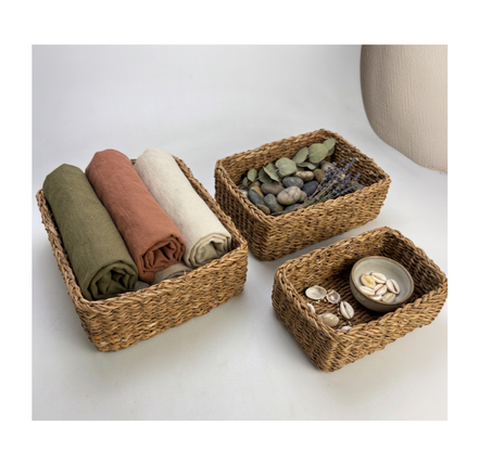 Panier rectangulaire seagrass 20x16x6cm – Image 2