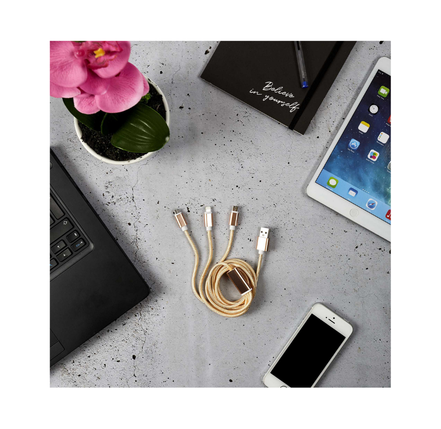 Cable de charge Type C micro USB 3en1