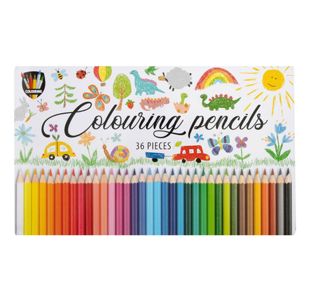 Crayons de couleur x36 avec boite en métal