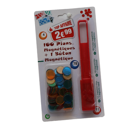 Kit pour loto pions et bâton magnétique