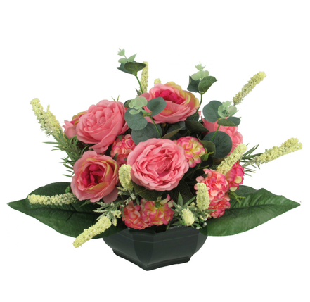 Composition de rose en coupe
