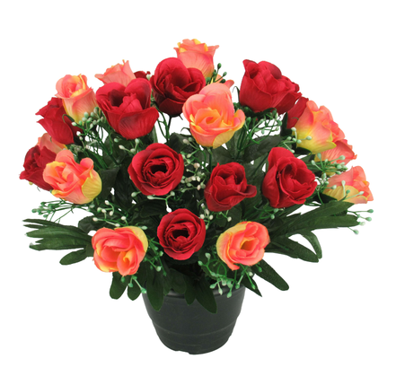 Composition de 24 roses bouton