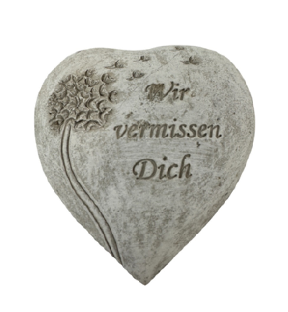 Plaque cœur en béton 12cm